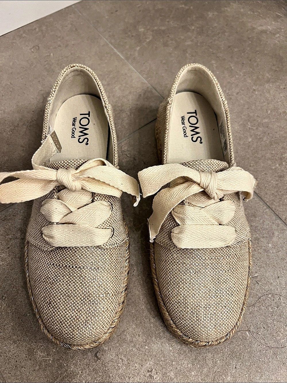 TOMS Women's Espadrille Sneakers Beige US 7